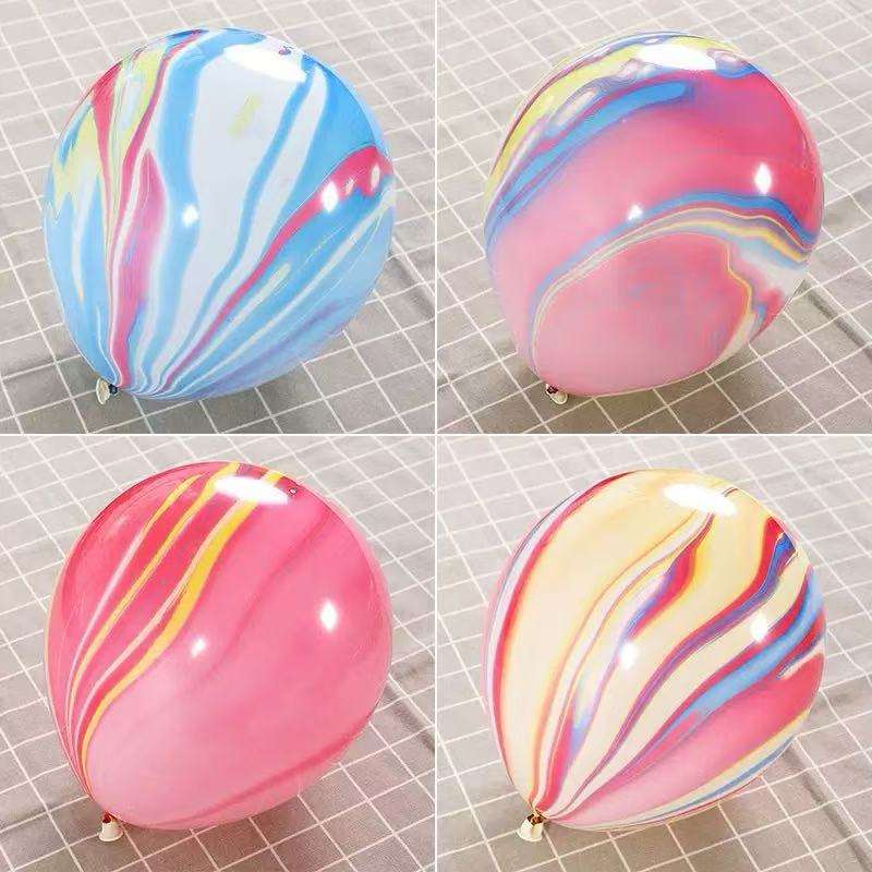 Wholesale 10-inch 2.2-gram Agate Round Printed Balloons Set for Party Supplies Children's Parties Helium-Filled