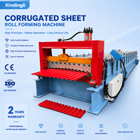 Machine de formage à froid de tôles de toiture ondulées à grande vitesse, machines populaires personnalisées pour les clients africains au Kenya