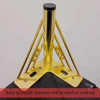 Pieds de meubles triangulaires modernes en fer doré robustes, pieds de remplacement DIY pour canapé, armoires de cuisine, salon, salle à manger, à visser