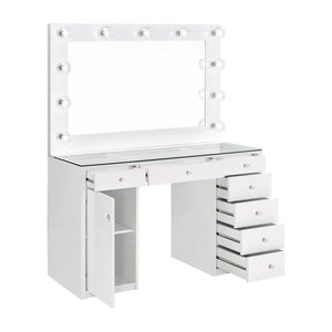 Mobili per la casa <span class=keywords><strong>toeletta</strong></span> in legno disegni per il <span class=keywords><strong>trucco</strong></span> specchio con cassetto set moderno bianco mesa muebles - Product Image 5