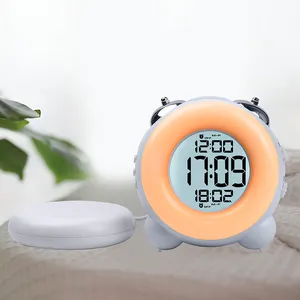 Twin Bell Snooze Light Wecker Starker Bett vibrations schüttler Digital Desktop Vibrierender Uhren kalender für schwere Schläfer