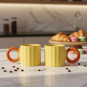 Mug en céramique de porcelaine personnalisable, moderne, écologique, à motif de dessin animé - Cadeau d'entreprise, utilisation au bureau, réutilisable, sans danger pour les aliments, passe au lave-vaisselle et au micro-ondes - Product Image 4