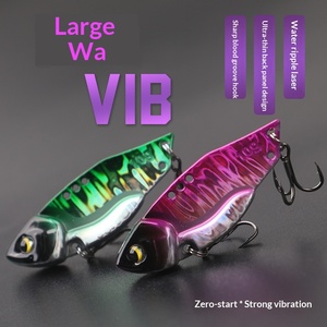 Señuelo Artificial Duro, Tipo Big Tile Vib, de Largo Alcance, para Todo Tipo de Agua, con Anzuelos Metálicos de Espalda Delgada, <span class=keywords><strong>Boca</strong></span> Abierta, Verde, para Pesca de Lucio en Agua Salada - Product Image 6