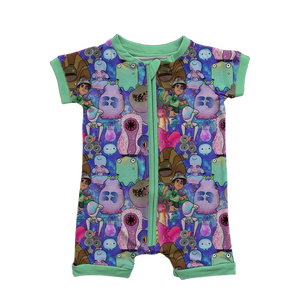 Pyjamas Bébé Unisexe en Bambou à Imprimé Dessin Animé, Modèles Personnalisés 2026, Vêtements pour Enfants en Gros, Fermeture Éclair YKK Bidirectionnelle, Respirant - Product Image 4