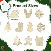 10 Adornos Navideños de Madera Estilo Art Deco, Copos de Nieve y Renos, Decoraciones Colgantes para Fiestas, Hogar, Pared y Árbol