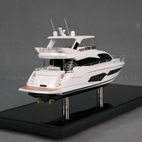 Modelo de barco de crucero hecho a mano con Beneteau Ferretti Yates de lujo Regalo náutico Personalizado 45cm Modelo de yate Riva