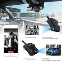 Caméra embarquée Jimi Lot JC400P HD 1080P avec enregistreur vidéo, Wifi Hotspot, double objectif (avant et arrière), 4G DVR, GPS