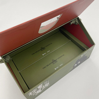 Boîtes PR personnalisées du fournisseur Boîtes d'emballage recyclables en papier d'art Boîte cadeau des fêtes de qualité supérieure avec fenêtre transparente en PVC et poignée en coton