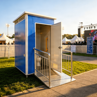 Toilettes portables pour événements, adaptées aux fauteuils roulants, avec barre d'appui en L, pour festivals et foires