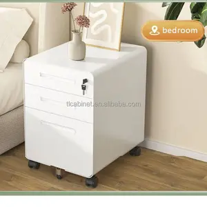 Popular steel 3-drawer mobile pedestals metal combination lock drawer cabinet