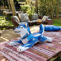 Jouet gonflable flottant pour piscine AGS Wolf Ride-On pour une utilisation en extérieur