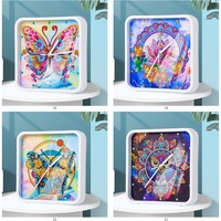 Nouvelle Horloge Murale 2026 en Peinture Diamant 5D DIY, Motif Hibou Animal Mignon, pour Décoration Intérieure