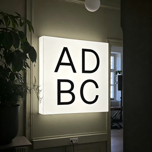 Rectangular <b>LED</b> <b>Light</b> <b>Box</b> Wall Mount Monochrome Aluminum Frame High Brightness Dimming Control for Illuminated Signs - Product Image 1