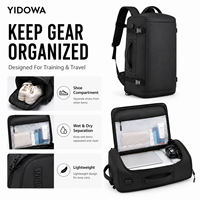 Sac à dos de voyage imperméable avec logo personnalisé, compartiment à chaussures, sac pour ordinateur portable multifonctionnel, grande capacité, sac de sport pour hommes