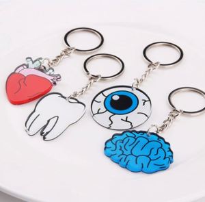 New Design Organ Heart Brain Eyes Tooth Custom Acrylic Keychain Double Side Acrylic Key Ring - Product Image 2