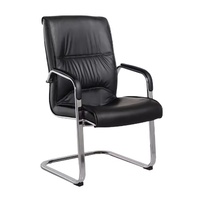Usine cuir véritable PU exécutif visite chaise arc chaise bureau pour client