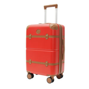 <span class=keywords><strong>Retro</strong></span> Reisekoffer Set Anti-Kratzer ABS Gepäckset mit Beauty Case Braun PU Leder Deko Streifen Kunststoff Eck schutz - Product Image 2