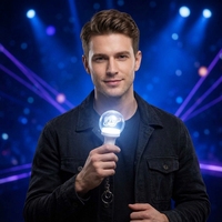 Bâton lumineux LED portable personnalisé en acrylique, boule lumineuse FineGreen avec impression numérique pour concerts, fêtes, promotion