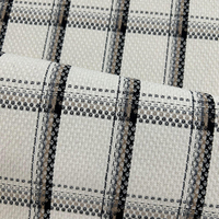 Nouveau design 2024, tissu rigide à rayures teintes en fil, 65 % polyester, 35 % coton, tissu écossais pour chemises
