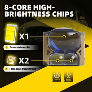 Prix d'usine bas - Module LED M3 de 1,6 pouce - Lentille de projecteur LED super lumineuse - Phares de voiture à LED - Lentille LED de remplacement - Lampe de voiture 5500K - Product Image 3