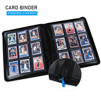 Carpeta de cargador superior comercial de cuero PU con 9 bolsillos personalizada Carpeta de cargador superior para tarjetas de álbum de fotos Premium