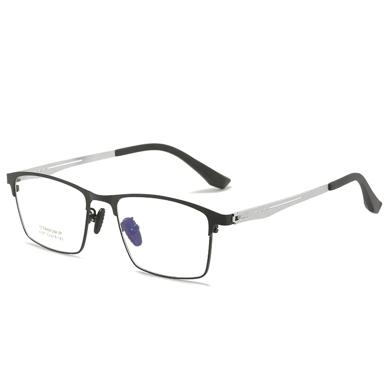 FANXUN 6107 Business uomo mezzo telaio vite libera telaio ottico ultra-leggero telaio in titanio non magnetico per occhiali