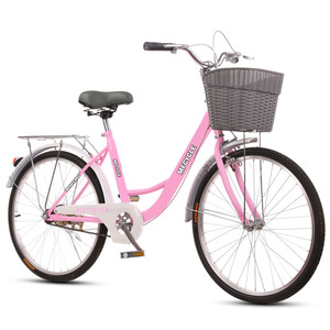 Vélo de ville rétro pour <span class=keywords><strong>femme</strong></span> avec panier, cadre en acier <span class=keywords><strong>24</strong></span> <span class=keywords><strong>ou</strong></span> <span class=keywords><strong>26</strong></span> <span class=keywords><strong>pouces</strong></span>, vente en gros OEM/ODM - Product Image 4