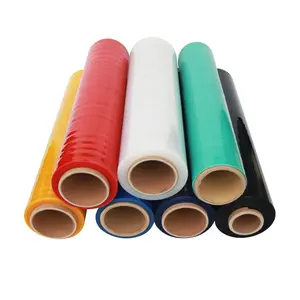 Luggage wrapping colored film wholesale pre stretched hand-wrap stretch film