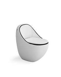 WC monobloc en céramique blanche allongé, autoportant, moderne, en promotion, pour hôtels, villas et écoles - Product Image 6