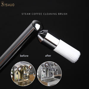 Herramienta de limpieza a vapor de aluminio de alta calidad, cepillo de nailon <span class=keywords><strong>para</strong></span> máquina de café - Product Image 3