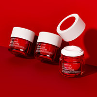 Exuberante doble pared 50ml redondo recargable vidrio ámbar cuerpo cara crema cosmético embalaje tarro