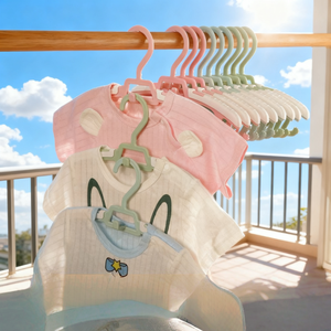 Space-Saving Adjustable Kids Clothes <strong>Hangers</strong> <strong>Multi</strong>-Color Durable Plastic <strong>Hangers</strong> for Children's Closet Organization 0-18Yrs - Product Image 6