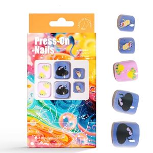 Vente en gros de <span class=keywords><strong>faux</strong></span> ongles réutilisables à coller sur les bouts de <span class=keywords><strong>faux</strong></span> ongles pour les dessins animés sur le thème de l'art bleu <span class=keywords><strong>faux</strong></span> ongles avec de la colle - Product Image 6