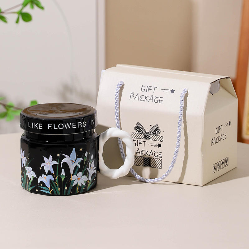 [ชุดกล่องของขวัญ] แก้วมัคดีไซน์มงคล - สีดำ