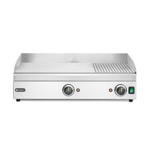 Attrezzatura da Cucina Commerciale HENDI 220-240V/3500W, Piastra per Frittura 1/3 Rigata, Linea Kitchen con Dimensioni 697x474x(H)241mm - Product Image 1