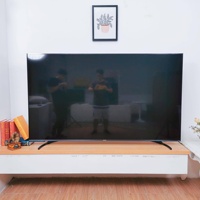 TV LED Pintar Dapur Google Android 4K 3840*2160 UHD dengan USB WiFi Kabinet Hitam 55" LCD TV
