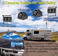Sistem Perekam Video DVR Truk Layar Sentuh IPS 4K 9 Inci, Sistem Pemantauan Terpisah 2 Kanal, Sistem Perekaman Bus, IP68