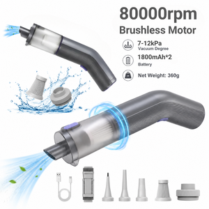 Aspirateur de voiture portable mini X001-BLDC 2S Basic avec moteur sans balais 80000 tr/min et kit de detailing – En stock et disponible à la vente - Product Image 1