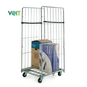 यूरोपीय गोदाम सुपरमार्केट सुपरमार्केट गैल्वेनाइज्ड पिंजरे पहियों के साथ - Product Image 2