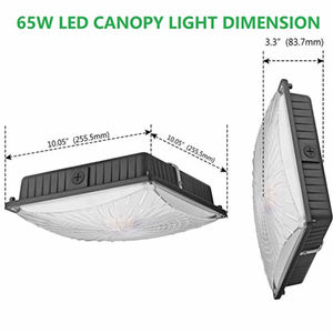 Luminaire de canopée à LED Listé ETL DLC Certifié Chaufferie Cave Lampes de canopée de sous-sol <span class=keywords><strong>Application</strong></span> de station d'huile - Product Image 3