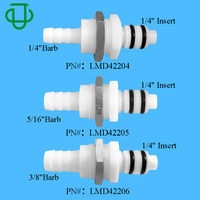Raccord rapide en plastique JU Acetal 1/4" à barbillons CPC pour tube, pour refroidissement par eau