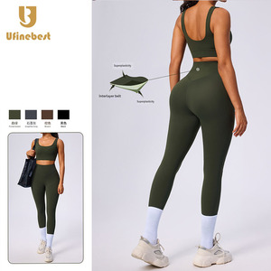 Leggings <span class=keywords><strong>Sportivi</strong></span> da Donna a Vita Alta con Tasca, 68% Nylon 32% Spandex, con Vita Elastica a V, Tinta Unita, Aderenti ed Elasticizzati per Fitness e Yoga - Product Image 3