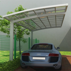 Nuovo Design <span class=keywords><strong>Tettoia</strong></span> <span class=keywords><strong>per</strong></span> <span class=keywords><strong>Auto</strong></span> Singola a Sbalzo in Alluminio Impermeabile con Copertura in Policarbonato - Product Image 1
