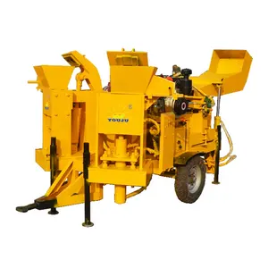 M7MI Twin Double Mobile Diesel Mud Interlocking Brick Making Machine Interlocking Blocks Clay Hydraulic Pressure 16--20mpa 1800