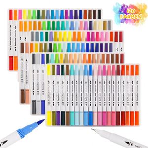 ปากกามาร์คเกอร์สองหัวสีสันสดใส ขายดี สำหรับระบายสีและเขียนเส้น พร้อมแพ็คเกจและโลโก้แบบกำหนดเองได้ - Product Image 2