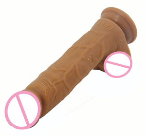 FAAK <span class=keywords><strong>23cm</strong></span> 9 "4cm consolador Artificial suave pene realista silicona consoladores anales Butt Plug carne juguetes sexuales para mujer - Product Image 5
