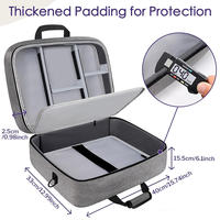 Mallette de mixage audio Mallette de mixage Podcast Sac de rangement de protection pour mixeur DJ Mallette de voyage pour mixeur audio Sac souple avec rangement réglable