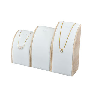 Expositor de Joyería de Cuero al por Mayor, de Alta Gama, con Logotipo OEM, Conjuntos de Exhibición de Joyería, Expositor de Collares y Pendientes - Product Image 5