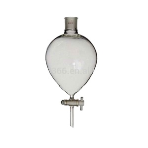 HDMED <strong>Separatory</strong> <strong>Funnel</strong>, Globe Shape, with Ground-in <strong>Glass</strong> Stopper and Stopcock - Product Image 1