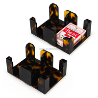 Support de cartes à jouer en acrylique rotatif pour 8 jeux de cartes de baccarat, plateau tournant pour 2 jeux de cartes Canasta